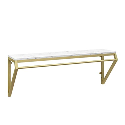 Étagère flottante dorée pour optimiser les petits espaces et suspendre les vêtements - 2