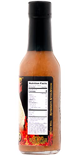 Hellfire Devil's Gold Hot Sauce, Multi Award-Winning, Gourmet Fruit-Based Hot Sauce, Features Yellow Super Hot Peppers And Exotic Fruits, Amazing Sweet Heat, 5 Oz. #TOP5