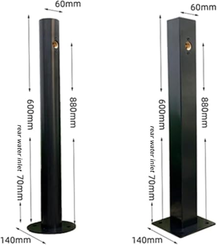 Stainless Steel Outdoor Faucet with Freestanding Hose Stand, Vertical Garden Tap for Efficient Irrigation & Cleaning, Weather-Resistant, Ideal for Gardens & Yards