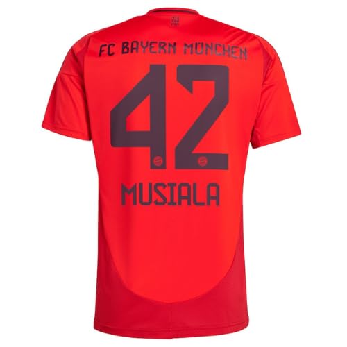 Musiala Home Soccer Jersey for Men - High Performance Sports Shirt, Breathable and Quick Dry Fabric (US, Alpha, Small, Regular, Regular, Home)