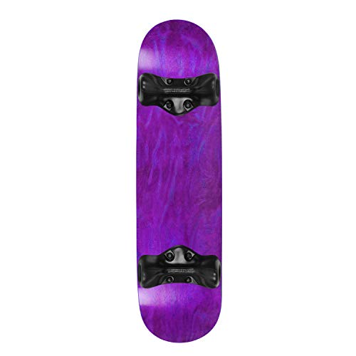 Softrucks Indoor Skateboard 7.75" Black Trucks Purple Stain