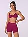 ABOCIW Womens Workout Sets Two Piece Halter Sports Bra Seamless Scrunch Butt Lifting High Waist Impact Shorts Gym Yoga Active Wear Outfits #1 Berry X-Small