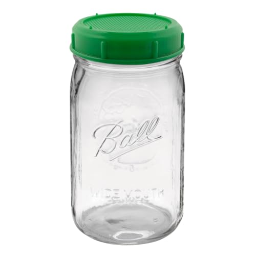 Brow Farm Sprouting Jar & Lid Set – 800 ml Wide-Mouth Glass Jar with BPA-Free Sprouting Lid | For Sprouting, Rinsing & Draining Seeds, Beans & Microgreens at Home