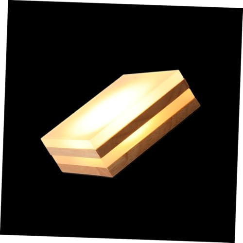 NIYANGLE Base de Bonsái LED de Madera con Diseño Luz Cálida Regulable Soporte Delicado para Decoración de Mesa y Acuario