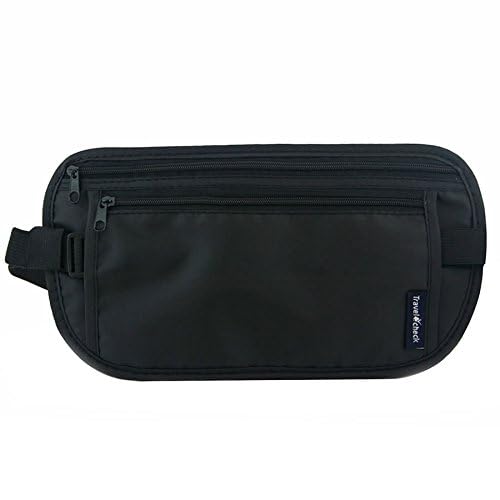 Money Belt for Travel – Hidden Passport ID Wallet Holder Compact Security Money Waist Pouch Bag with Belt (Black)-image-29
