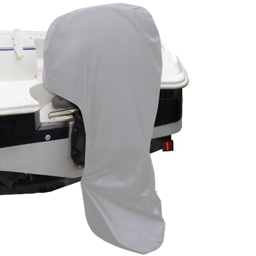 Seamander Outboard Motor Covers for Mercury Yamaha Honda 100 115 150 HP, Trailerable Full Boat Engine Cover Waterproof Heavy Duty Oxford Fabric with Zipper