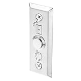 TEHAUX Interruptor MetáLico De Acero Inoxidable Para Control De Acceso Con BotóN Pulsador Para Salida Placa De Pared Para Timbre Exterior FáCil InstalacióN Para Oficina Y Hogar