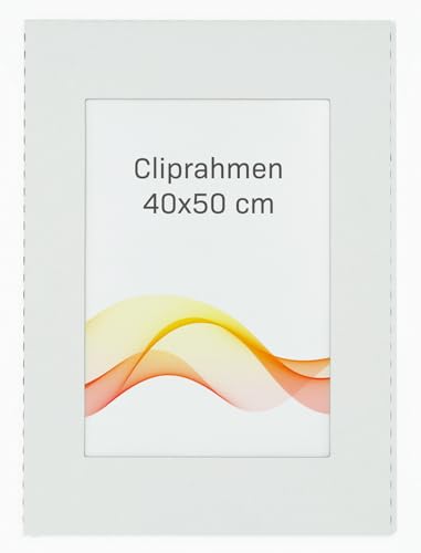 RAWWEST.BIS Rahmenloser 40x50 cm Bilderrahmen Bildhalter Cliprahmen Fotorahmen Kunstglas Plexi gut für Wohnzimmer, Esszimmer, Küche,Fotos Poster viele Größen Rechteckig mit Clips gut.