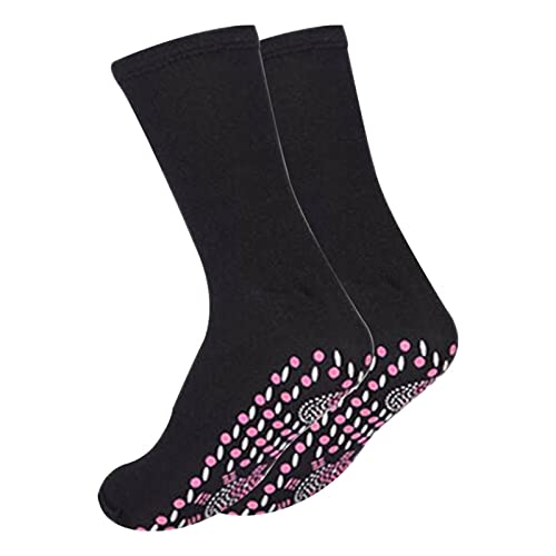 Baohao Chaussettes chauffantes, Chaussettes Thermiques d'hiver Confortables, Chaussettes Auto-chauffantes antigel de Massage Respirant pour Les activités de Plein air Ski Snowboard Randonnée Hockey Cover