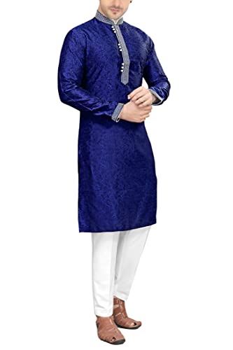 SK112 Men's Kurta Pajama Set Indian Traditional Party Wear Outfit3