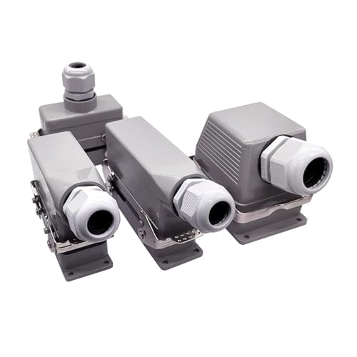 Conector rectangular industrial HDC-HE-006 con conexion por tornillo 16A 500V 2