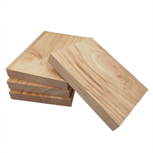 4PCS Unfinished Wood Blocks for Crafting 20x15x2.5cm Rectangle Wood Boards Blank Whittling Wooden Blocks for Carving,Painting & Burning - Image 4