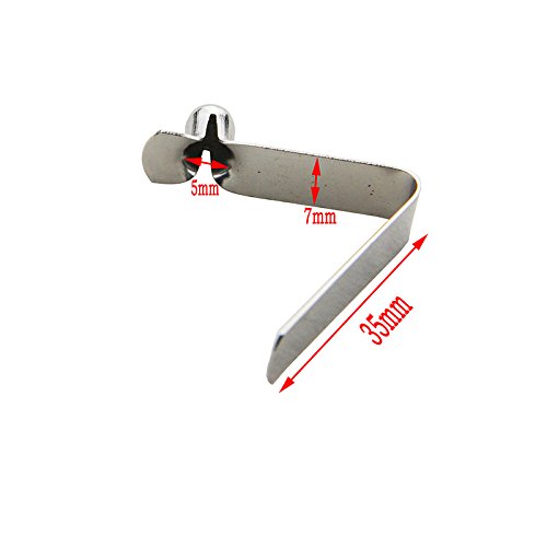 UP100 50PCS Single Button 4mm / 5mm / 6mm / 7mm / 8mm / 9mm Clips Kayak Paddle Snap Spring Clip Tent Pole Clips Awning Accresories Telscopic Tube Camping & Caravan & Chair Tube Lock?5 mm Single Pin