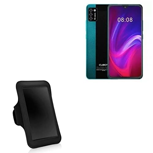 BoxWave Case Compatible with Cubot J8 - Sports Armband, Adjustable Armband for Workout and Running for Cubot J8 - Jet Black