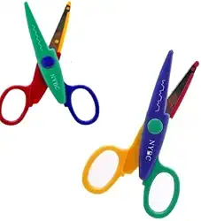 Tesoura de Picotar, NYBC, corte Zig Zag + corte Ondulado(kit 2 pçs)