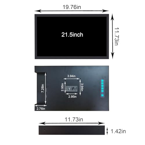 Image of VSDISPLAY 21.5'' 1920x1080 LCD Industrial Monitor with H /D /DVI /VGA Inputs | IPS Display,1000 Nits High Brightness,for Outdoor /Indoor /Industry