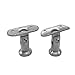 KiBcsLic Stairs Handrail Bracket Handrail Mounts Handrail Post Support Stainless Steel for Staircases, Flat shaped