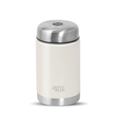 Image of Jaypee Plus Nutri Jar Stainless Steel Vacuum Insulated Food Jar With Bag & Spoon|Hot And Cold Thermal Flask|Double Walled Scratch Resistant Ideal for Office, School, Gym & Travelling | 550 ml, Ivory