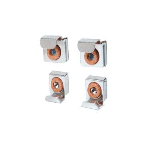 Image of CRL Nickel Plated E-Z Mount Mirror Clips - Bulk Package of 50 Sets - 50655B