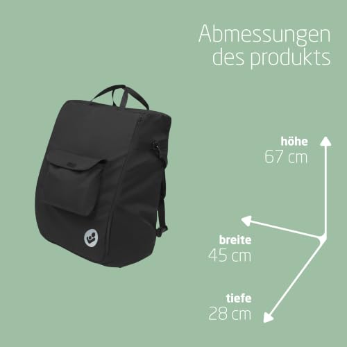 Maxi-Cosi Kompakt-Reisetasche für Kinderwagen, 67 × 45 × 28 cm, Schwarz
