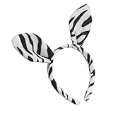 MUCKLILY Diadema De Cebra Orejona Accesorio De Pelo Para Cosplay Tocado Suave y Cómodo