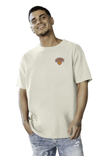 Image of Blue 84 NBA Unisex-Adult NBA Officially Licensed T-Shirt Ringspun Front /Back Ivory