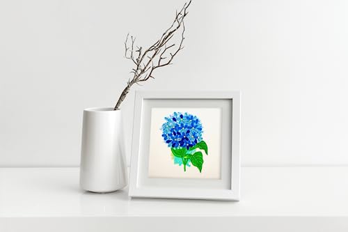 GREENHANDSHAKE Hydrangea Boutique, quilling art greeting card for birthday, valentine's day, mother's day, anniversary, thank you, get well, 6" x 6"