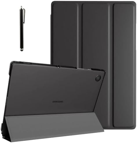 Cover for Samsung Galaxy Tab A9 Plus 11 inch Case Cover, Smart Flip Case Cover for Samsung Galaxy Tab A9+ 11 inch Translucent Back with Stylus Pen, Black