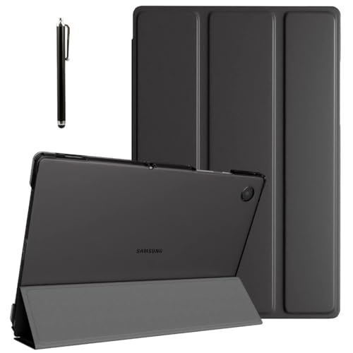 ProElite Cover for Samsung Galaxy Tab A9 Plus 11 inch Case Cover, Smart Flip Case Cover for Samsung Galaxy Tab A9+ 11 inch Translucent Back with Stylus Pen, Black