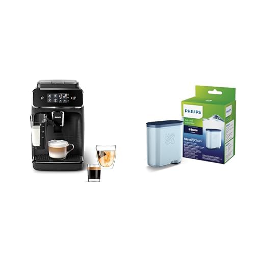 Philips 2200 Series Fully Automatic Espresso Machine - LatteGo Milk Frother, 3 Coffee Varieties& PHILIPS AquaClean Original Calc and Water Filter, No Descaling up to 5,000 cups