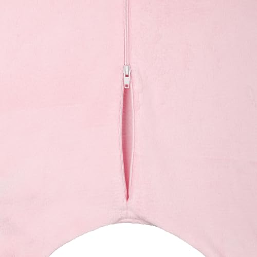 Saco de Dormir Infantil Plush Rosa 1 a 3 anos Pijama Cobertor