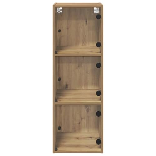 Estantería de pared para salón en roble Artisan de 35x37x102 cm 7