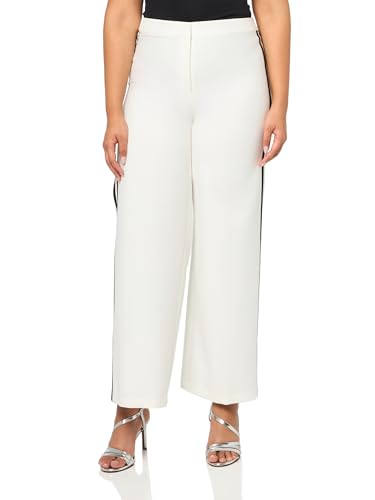 KARL LAGERFELD Women's Piping Detail Wide Leg Pant