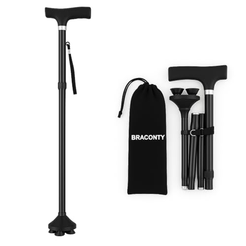 Bastón para Mayores, Bastón Plegable y Ajustable para Hombres y Mujeres, Mango Ergonómico, Punta Pivotante Antideslizante, Bastón Abatible y Portátil, Ligero, Resistente y Estable, Muleta Adulto Bastón para Mayores, Bastón Plegable y Ajustable para Hombres y Mujeres, Mango Ergonómico, Punta Pivotante Antideslizante, Bastón Abatible y Portátil, Ligero, Resistente y Estable, Muleta Adulto