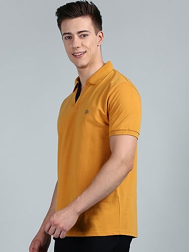 Image of Lux Cozi Men Cotton Solid Regular Fit Polo Shirt