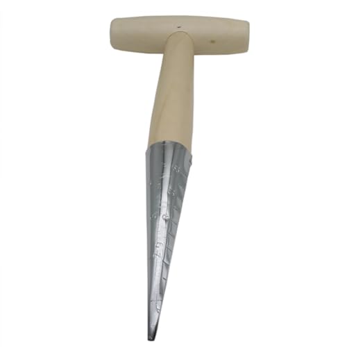 Herramienta para sembrar semillas Garden Hand Dibber acero y madera miniatura 3