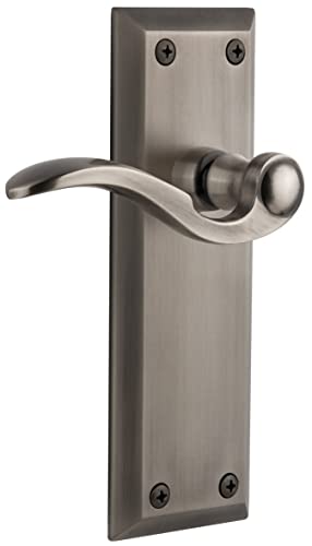 Grandeur Hardware Fifth Avenue Tall Plate Double Dummy with Bellagio Lever in Antique Pewter