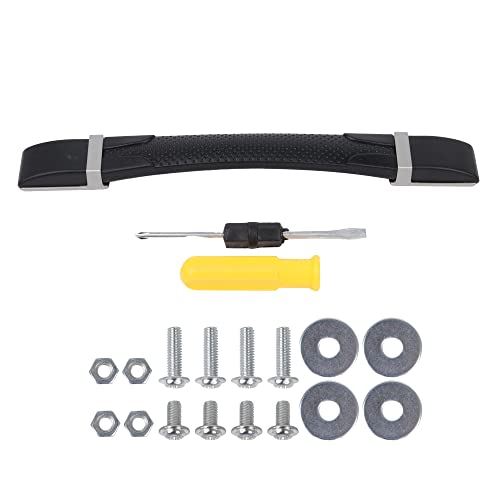 Image of Suitcase Luggage Handle Holder Strap Grip Handle 10.43 inch with Mounts Black B120,Two Inner Hole Distance: 190mm /7.48 inch, Two Outer Hole Distance:245mm /9.65 inch