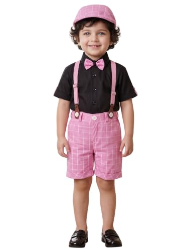 Image of AJ DEZINES Kids Casual Wear Clothing Cotton Shirt Short Set For Boys