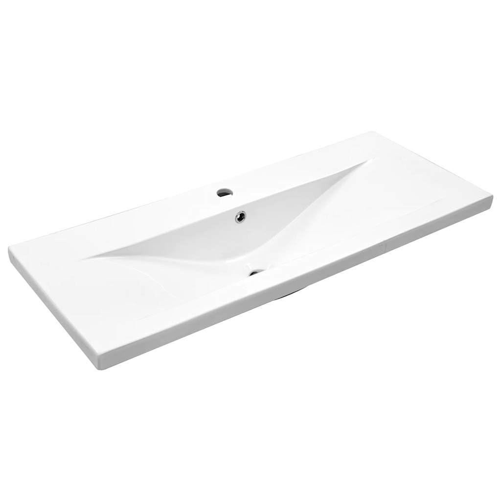 Mobile sottolavabo con lavabo da incasso, in legno di quercia Artisan, 100 x 38,5 x 45 cm, mobile da bagno con cassetto e ripiano per ospiti WC e bagno