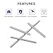uxcell 6Pcs Fully Threaded Rod, M4 x 130mm 304 Stainless Steel Right Hand Thread Bar Studs M4-0.7 Thread Pitch for Furniture Machinery Assembly