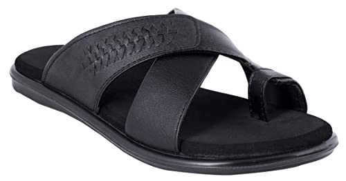Image of HEALTH FIT Men's PU Black Diabetic & orthopedic Footwear HF5014 BK 7