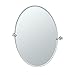 Gatco 4639LG Glam Frameless Oval Mirror, 32-inch, Chrome