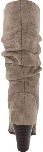 Esprit Womens Oliana Faux Leather Slouchy Mid-Calf Boots Gray 10 Medium (B,M) | Image 1