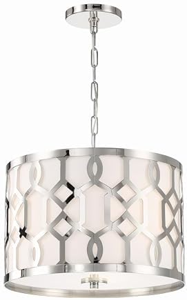 Crystorama Libby Langdon Jennings 3 Light Polished Nickel Chandelier