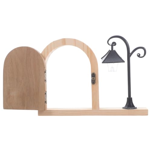 Cache-prise de sécurité en bois sculpté porte féerique de nuit