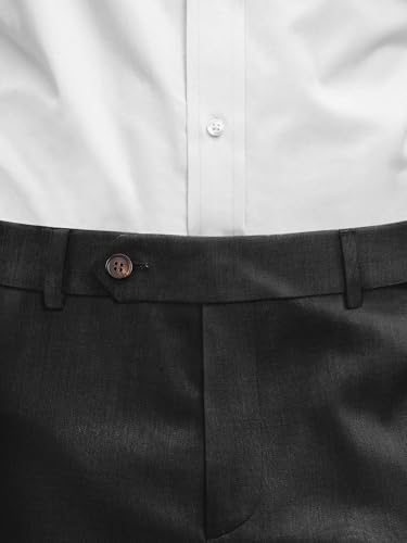 Comdecevis Mens Regular Fit Dress Pants 28"/30"/32" Lightweight Comfy Trousers with Pockets for Work,Golf,Business,Casual3