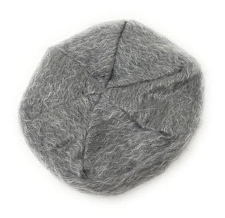 Béret vintage mohair laine gris N°15 bonnet rétro chaud pour femme