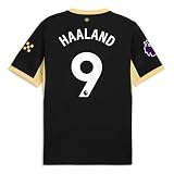 PUMA Men's Manchester City 2026/27 HAALAND #9 Away Jersey - Black - L