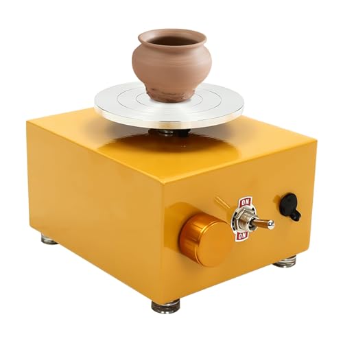 Machine à roue de poterie à vitesse réglable et plateaux interchangeables pour l'argile